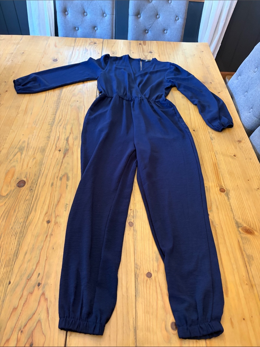 Long Sleeve Navy Jumpsuit for Women